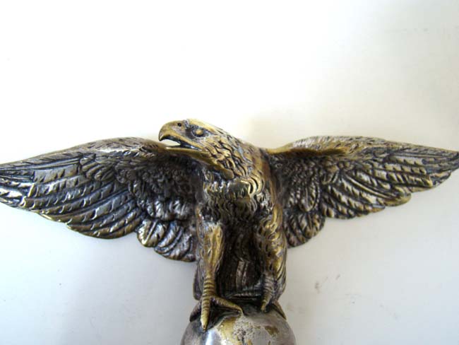  A solid brass eagle made by John Matthews of New York circa 1860 mounted on an ornate bronze base. — image 3